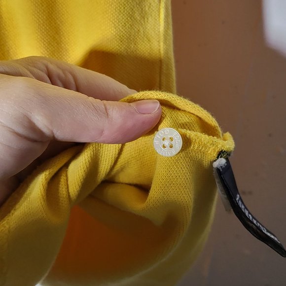 Vintage 90's Eddie Bauer Golf Mens EBTEK Yellow Polo Shirt Size Small Preppy - Picture 9 of 10